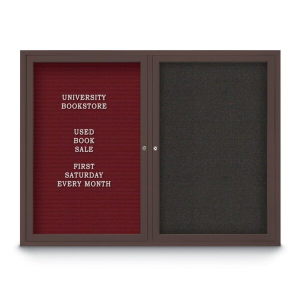 Corkboard, Med Grey/Black, 60" x 36"